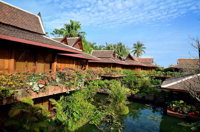 Außenbereich, Angkor Village Hotel, Siem Reap, Kambodscha Reisen