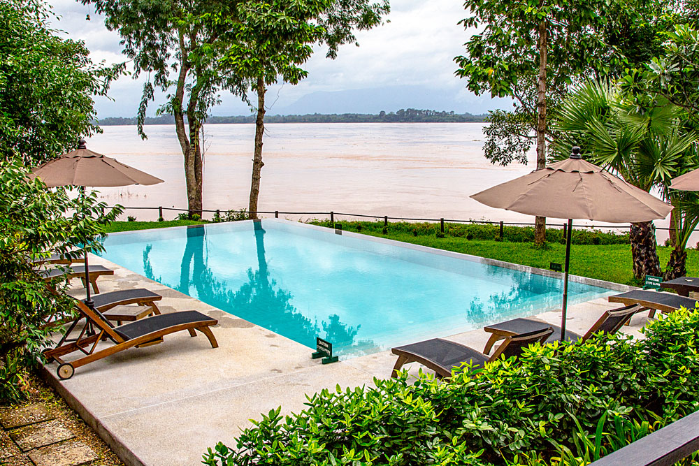 Pool, The River Resort, Champasak, Laos Reise