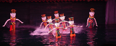 Wasserpuppentheater, Hanoi, Vietnam Rundreise