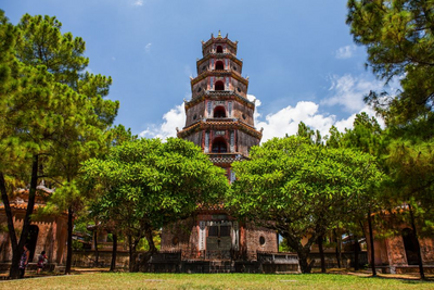 Thien Mu Pagode, Hue, Vietnam Golfreise
