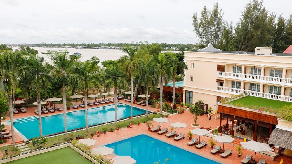 Poolbereich, Victoria Can Tho Resort, Vietnam Reisen
