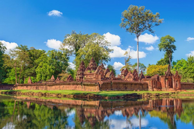 Banteay Srei Tempel, Siem Reap, Vietnam Kambodscha Rundreise