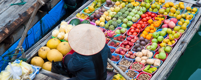 Schwimmender Markt, Halong Bucht, Vietnam Reise