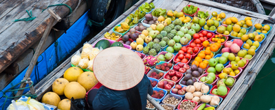 Schwimmender Markt, Halong Bucht, Vietnam Reise