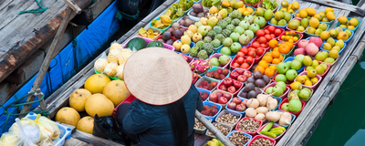 Schwimmender Markt, Halong Bucht, Vietnam Reise