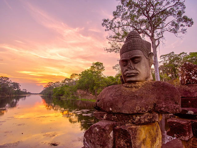 Buddha-Statue in Angkor Thom, Kambodscha Reisen