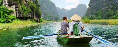 Boot, Trockene Halong Bucht, Vietnam Reise