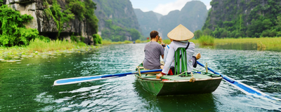 Boot, Trockene Halong Bucht, Vietnam Reise
