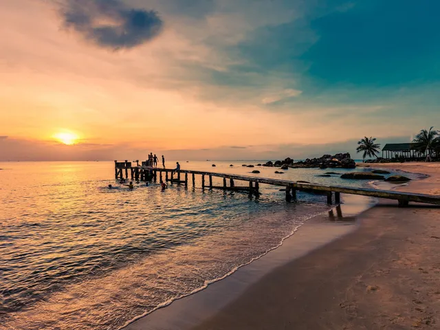 Sonnenuntergang, Phu Quoc, Vietnam Reise