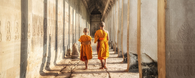 Mönche, Angkor Wat, Kambodscha Reise