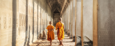 Mönche, Angkor Wat, Kambodscha Reise
