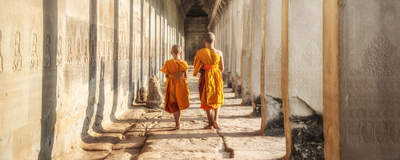Mönche, Angkor Wat, Kambodscha Reise