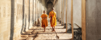 Mönche, Angkor Wat, Kambodscha Reise