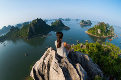 Vogelperspektive, Halong Bucht, Vietnam Golfreise