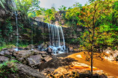 Popkvil Wasserfall, Bokor National Park, Kambodscha Reise, Natur