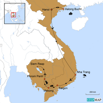 Reiseverlauf Vietnam und Kambodscha in Style, Vietnam Kambodscha Reise