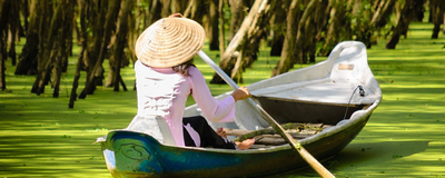 Boot im Mekong Delta, Vietnam Reise
