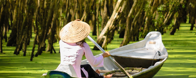 Boot im Mekong Delta, Vietnam Reise