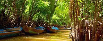 Seitenarm des Mekong, Vietnam Reise
