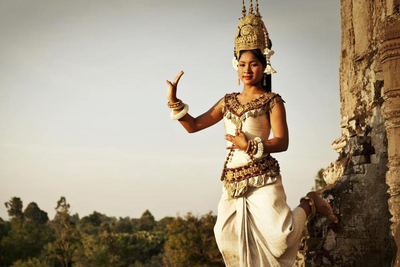 Apsara Tänzerin, Tanzschule, Kambodscha Reise