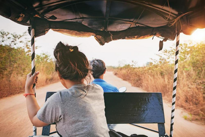 Tuk Tuk durch Battambang, Kambodscha Reise, Einheimische