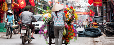 Straße in Hanoi, Vietnam Reise