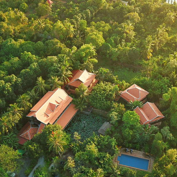 Maison Wat Kor, Traumreise, Kambodscha, Hotel, Ausblick