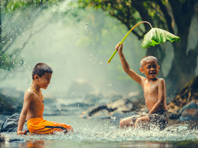 spielende Kinder, Vietnam Reisen