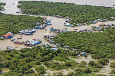 Schwimmendes Dorf auf dem Tonle Sap
