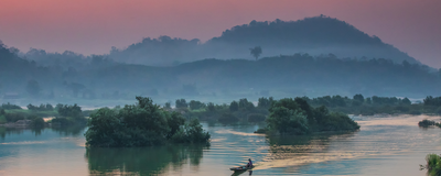 Mekong, Sonnenaufgang, Asien Reise
