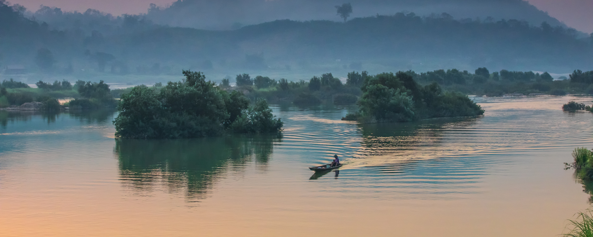 Mekong, Sonnenaufgang, Asien Reise