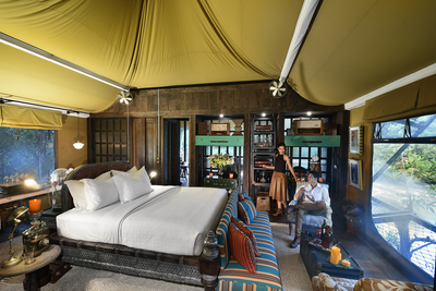 Schlafzimmer, Shinta Mani Wild Camp, Koh Kong, Kambodscha Reise, Luxus