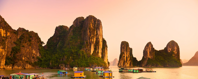 Schwimmendes Dorf, Halong Bucht, Vietnam Reise