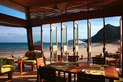 Restaurant, Six Senses Con Dao, Vietnam Reise