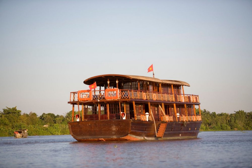 Außenansicht der Bassac, Mekong Delta, Vietnam Reise