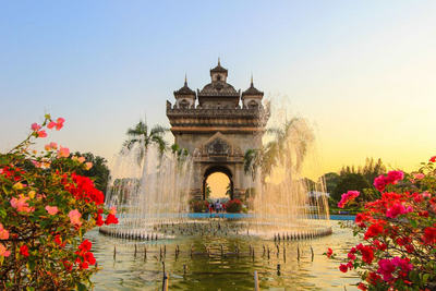 Patuxai, Vientiane, Laos Reise