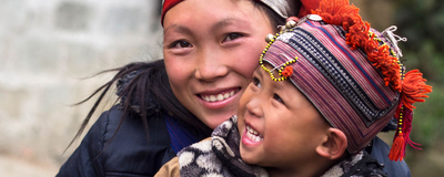 Hmong Familie in Vietnam, Hochland, Sapa, Vietnam Reisen