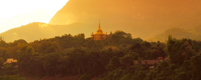 Sonnenuntergang, Luang Prabang, Laos Reise