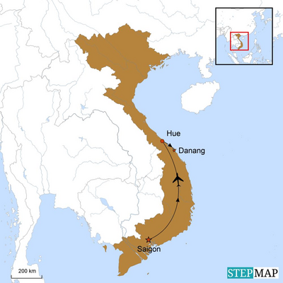 Karte zur Vietnam Reise - Offline in Vietnam: recharge and relax